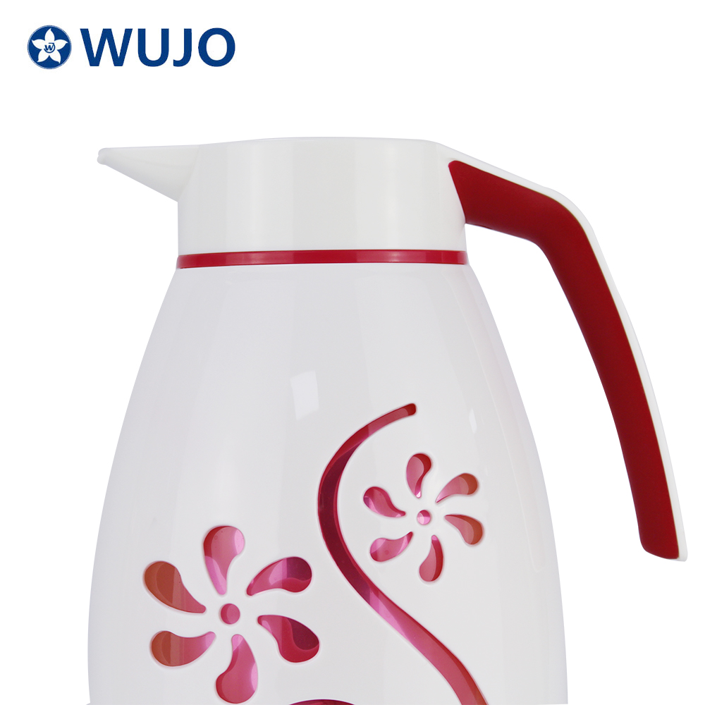 Wujo新款批发玻璃衬里真空绝缘塑料热水瓶为阿拉伯市场