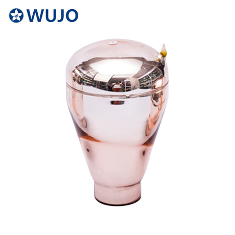 Wujo锥形真空绝缘热水瓶粉红色玻璃填充热水塑料瓶