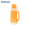 Wujo Red 1L 1.8升玻璃补充塑料热量，有2杯